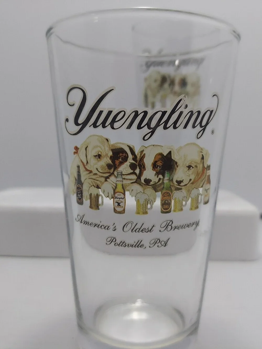 Yuengling Clear Pint Glass with Dog Artwork - Clear - Picture 3 of 14